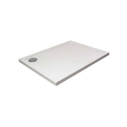 Synergy Designer Black Shower Door 800 X 800mm, Tray & Waste Set Pivot Hinge En-Suite Glass - thumbnail 3
