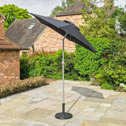 Marco Paul 1.9M Grey Garden Parasol With Cover, Crank Handle, Steel Pole & Vent - thumbnail 8