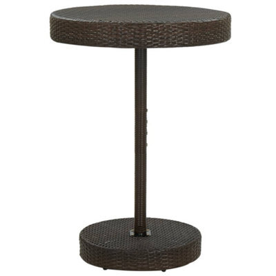 Walplus Garden Table Brown 75.5X106 Cm Poly Rattan - image 1