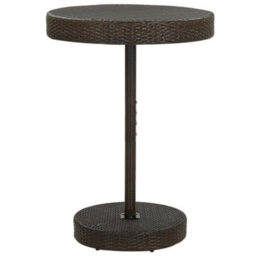 Walplus Garden Table Brown 75.5X106 Cm Poly Rattan
