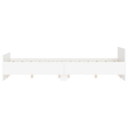 Berkfield Bed Frame with Headboard and Footboard White 140x190 cm - thumbnail 3