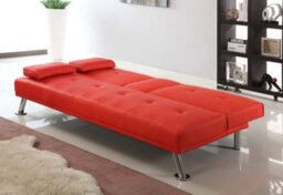 Comfy Living Verona Sofa Bed In Red - thumbnail 2