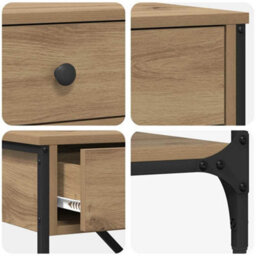 Walplus Console Table With Drawer With Shelf Other Artisan Oak - thumbnail 8