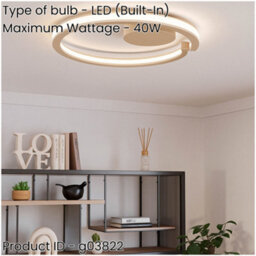 Loops Sleek Modern Sandy Led Ceiling Light For Indoor Spaces - Perfect Home Illumination - thumbnail 2