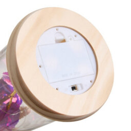 Living And Home Colored Gold Purple Glass Dome Rose Warm Light Glass Lamp 10Cm Diameter X 20Cm Height - thumbnail 5