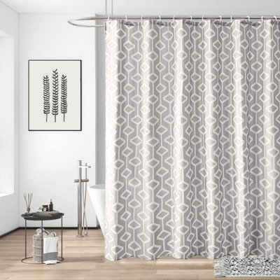 Neel Blue Shower Curtain Mould & Mildew Resistant With 12 Curtain Hook 180Cm X 180Cm - image 1