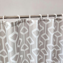 Neel Blue Shower Curtain Mould & Mildew Resistant With 12 Curtain Hook  180Cm X 180Cm - thumbnail 3