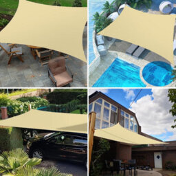 Beige 2X2M Shade Sail Waterproof Uv Resistant - thumbnail 5