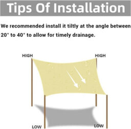 Beige 2X2M Shade Sail Waterproof Uv Resistant - thumbnail 3
