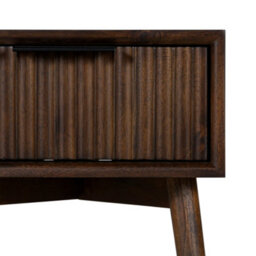 Oskar 1 Drawer Grooved Lamp Side Table - By Roseland Furniture - thumbnail 6