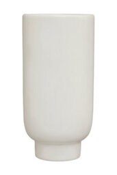 Orsina Robust Ceramic Large Black And White Face Vase, Minimalist Ceramic Flower Vase, Sleek Vase For Flowers - thumbnail 2