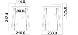 Elstead Walker 1 Light Medium Outdoor Wall Lantern Bronze Ip44, E27 - thumbnail 2