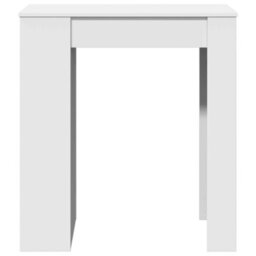 Berkfield Bar Table With Racks White 95X47X103.5 Cm Engineered Wood - thumbnail 4
