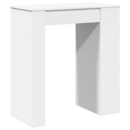 Berkfield Bar Table With Racks White 95X47X103.5 Cm Engineered Wood - thumbnail 6
