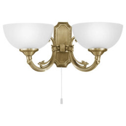 Stylish Wall Light With Bronzed Metal Finish And Satin Glass Shade - E14 Bulb Compatible