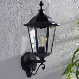 2 Pack Ip44 Outdoor Wall Light Matt Black & Glass Traditional Lantern Dimmable - thumbnail 4