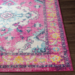 Livabliss Harput-Vintage Pink Blue Orange Grey Traditional Boho Living Dining Bedroom Rug 160 X 220 Cm Easy Care, Non Shedding - thumbnail 5