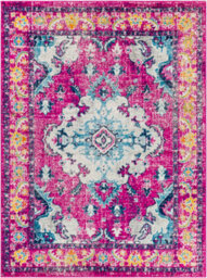 Livabliss Harput-Vintage Pink Blue Orange Grey Traditional Boho Living Dining Bedroom Rug 160 X 220 Cm Easy Care, Non Shedding