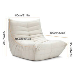 Boneless Sofa Comfy Fireside Chair Cloud Couch Ergonomic Back Support Floor Sofa - thumbnail 2