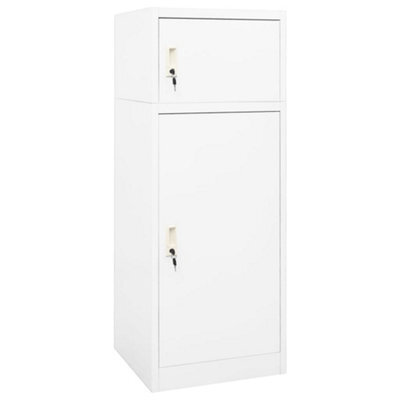 Berkfield Saddle Cabinet White 53X53X140 Cm Steel - image 1