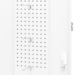Berkfield Saddle Cabinet White 53X53X140 Cm Steel - thumbnail 7