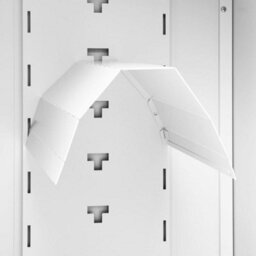 Berkfield Saddle Cabinet White 53X53X140 Cm Steel - thumbnail 6