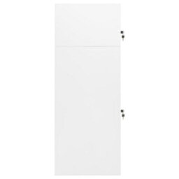 Berkfield Saddle Cabinet White 53X53X140 Cm Steel - thumbnail 3