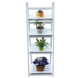 4 Tiers Ladder Shelf Storage Flower Plant Display Stand Wooden Bookcase Unit - thumbnail 6