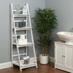 4 Tiers Ladder Shelf Storage Flower Plant Display Stand Wooden Bookcase Unit - thumbnail 1