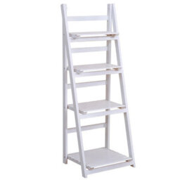 4 Tiers Ladder Shelf Storage Flower Plant Display Stand Wooden Bookcase Unit - thumbnail 3