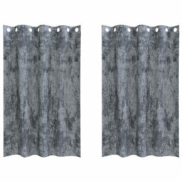 Berkfield Classic Curtain With Curtains 2 Pcs Silver Grey 175 X 140 Cm Velvet