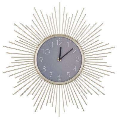 Beliani Wall Clock Solura 45 Cm Metal Gold - image 1