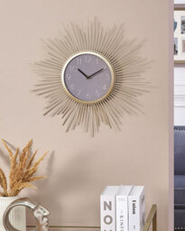 Beliani Wall Clock Solura 45 Cm Metal Gold - thumbnail 2