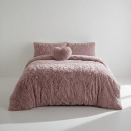 Super Fluffy Duvet Cover Ultra Soft, Cloud-Like Comfort Snug Sleep Light Pink - thumbnail 2