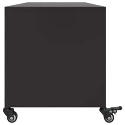 Berkfield Durable Tv Cabinet Black 100.5X39X43.5 Cm Steel - thumbnail 7