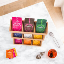 EHC Woodluv 3-Tier Bamboo Tea Bag Organizer, Tier Storage Organizer For Teabags, Tea Bag Storage Caddy 27 X 17.5 X 24 Cm - thumbnail 4