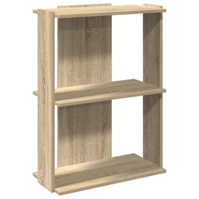 Berkfield Elegant Bookcase 3-Tier Sonoma Oak 60X30X80 Cm Engineered Wood - image 1