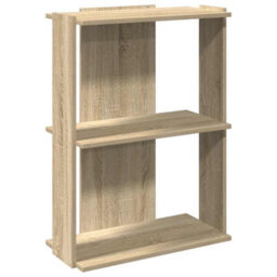 Berkfield Elegant Bookcase 3-Tier Sonoma Oak 60X30X80 Cm Engineered Wood - thumbnail 1
