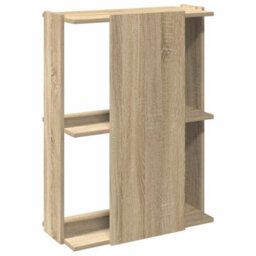 Berkfield Elegant Bookcase 3-Tier Sonoma Oak 60X30X80 Cm Engineered Wood - thumbnail 6