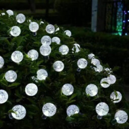 HSD 50 Led White Crystal Ball Lights (10M) - Solar Power Lights For Christmas, Weddings, And Home Decor - thumbnail 2