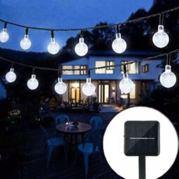 HSD 50 Led White Crystal Ball Lights (10M) - Solar Power Lights For Christmas, Weddings, And Home Decor - thumbnail 3
