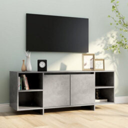 Berkfield Tv Cabinet Concrete Grey 130X35X50 Cm Engineered Wood - thumbnail 3