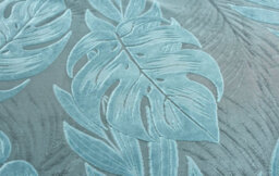 Homes & Linen Teal Luxury Velvet Duvet Cover Set With Botanical Leaf Cut-Out Design & Pillowcases - thumbnail 2