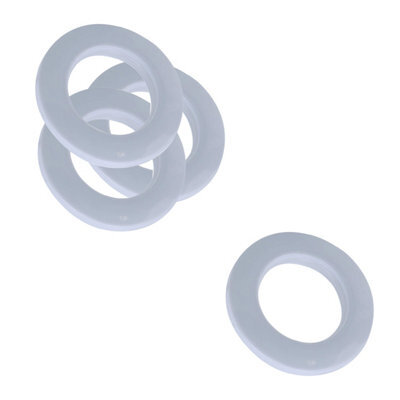 Neel Blue 42mm Platic Eyelets, White Grommet Rings For Curtains & Drapes, Backdrop, 10Pcs - image 1
