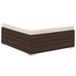 Walplus 8 Piece Garden Lounge Set With Cushions Poly Rattan Brown - thumbnail 5