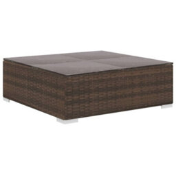 Walplus 8 Piece Garden Lounge Set With Cushions Poly Rattan Brown - thumbnail 6