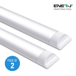 Ener-J 18W Prismatic Led Tube Batten Complete Fitting 0.6M, 1440 Lumens, 4000K (Pack Of 2 Units) - thumbnail 1