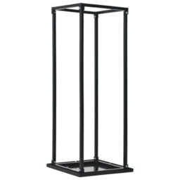 Walplus Firewood Rack With Base Black 37X37X113 Cm Steel