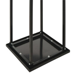 Walplus Firewood Rack With Base Black 37X37X113 Cm Steel - thumbnail 5