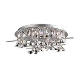 Luminosa Lighting Luminosa Aviance Flush Ceiling 8 Light G4 Polished Chrome/crystal, Not Led/cfl Compatible - thumbnail 1